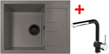 Sinks AMANDA 650 BL Nanotruffle + MIX 3 P Nanoblack 